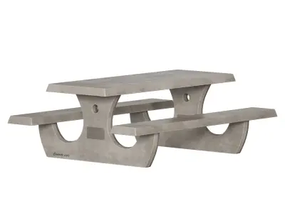 Concrete outdoor table 3D model
