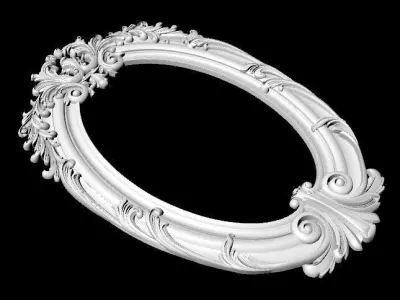 carved frame for mirror 3D model