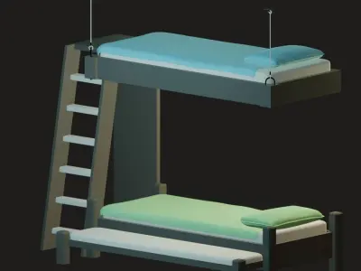Double Bed Free 3D model