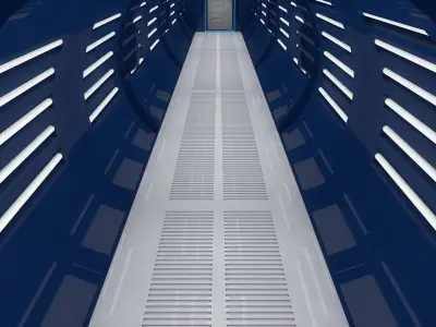 Sci Fi Tunnel 3D model 30