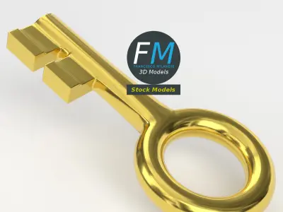 Stylized key 1 3D model