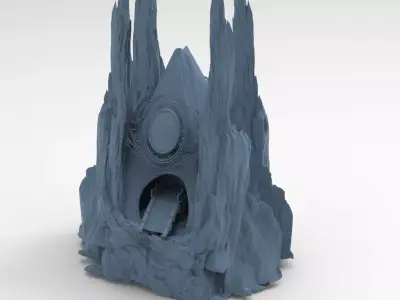 Desert Great Tomb rocks  3D model