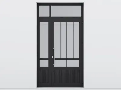 Aluminium door 198 3D model