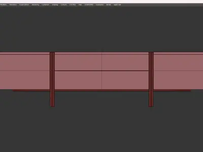 CABINET EDGE TV Low-poly 3D model