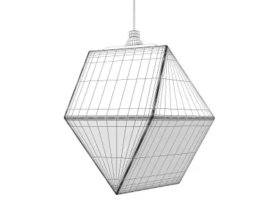 Welles Double Blown Glass Pendants 3D model