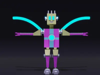 Bolty Low-poly 3D model