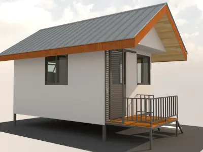 Gable house model 3D model