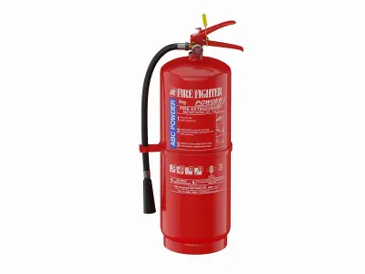5 Fire Extinguishers Collection 3D model