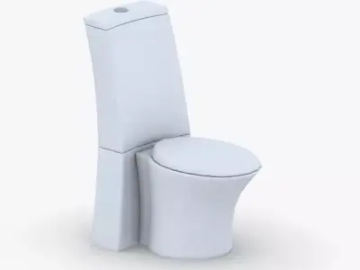 1544 - Toilet Low-poly 3D model