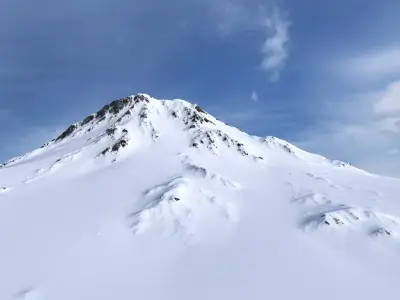 Snow Mountain 10 Low-poly 3D model