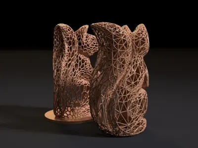 Squirrel figurine 3D print model