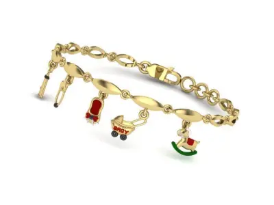 8 kids bracelet 3dm render details bulk collection  3D Model Pack