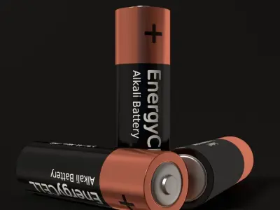 Battery AA Low-poly 3D model