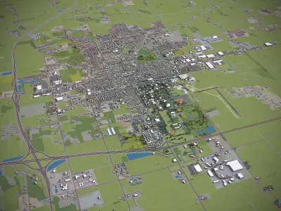 Bowling Green Low-poly 3D model