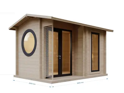 Small wooden cabin Ameli 3D model