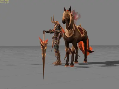 Leomord Inferno Soul Low-poly 3D model