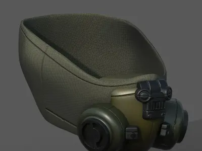 Gas mask helmet scifi fantasy armor hats military Low-poly  Low-poly 3D model