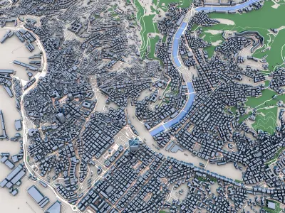 Genoa City Italy 3D model