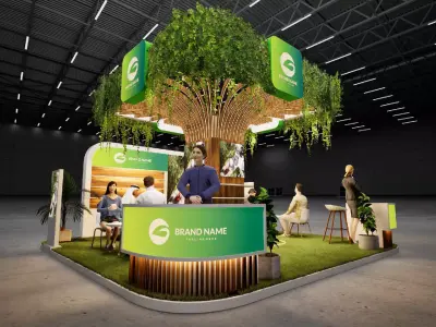 3D Exhibition Stand Booth Design 6x6m 3D model
