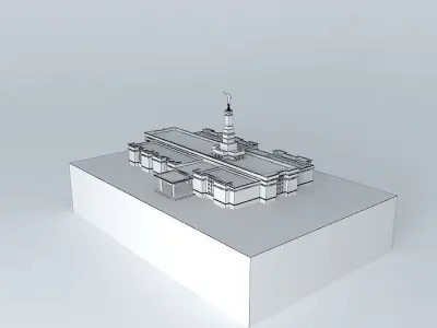 LDS Temple Mormon,Birmingham Alabama Templo 98th. operating. Free 3D model