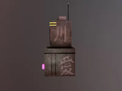 Cyberpunk City - Building 1 Low-poly 3D model