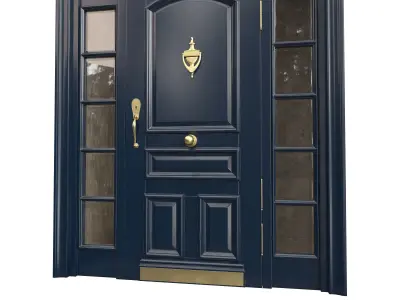 Entrance classic door 71 3D model