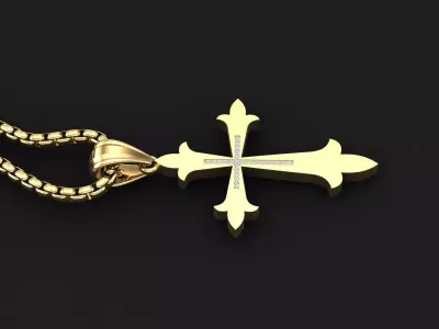 Cross Light Gold 3CP021 3DM STL 3D model