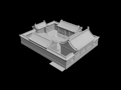  courtyard 3D model