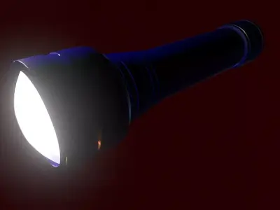 Flashlight 3D model Low-poly 3D model