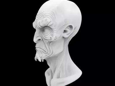 Ancient Alien Bust 3D Print Model 3D print model