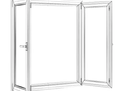 Metal Window 1180mm x 1260mm 3D model