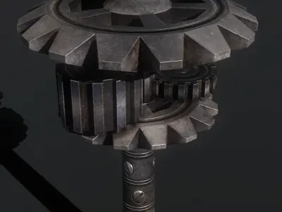 mechanical lamp Low-poly 3D model
