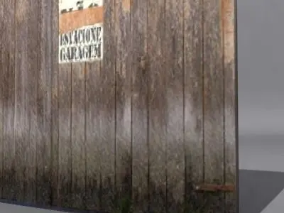 Door 3d model wooden with sign 3D model