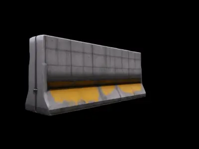  3d Render Concrete Barrier Traffic Isolated 3D model