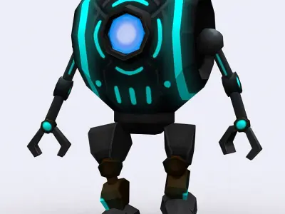 3DRT-Chibii-robot-03 robot Low-poly 3D model