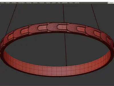 Maoris Ring Horizontal Chandelier D60 Low-poly 3D model