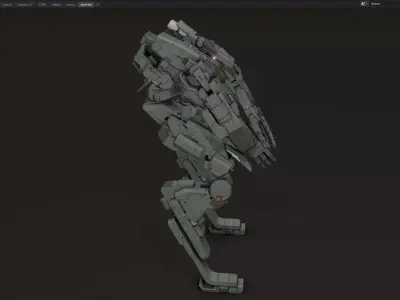 scifi-model552 futuristic robot 3D model