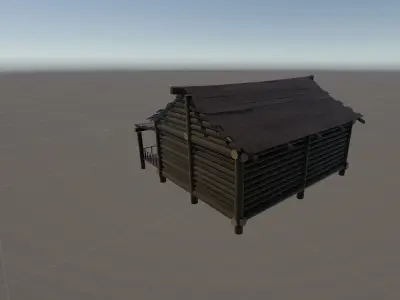 Hut Old Free low-poly 3D model