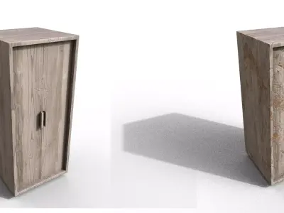 Pack 2 Modern Furniture 3D Model Low-poly 3D model