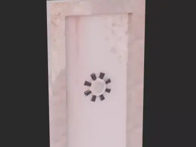 Post Apocalyptic Bunker Door Low-poly 3D model