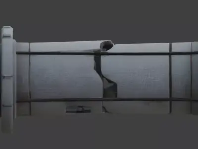 Urban Fallen Column 3D Model Low-poly 3D model