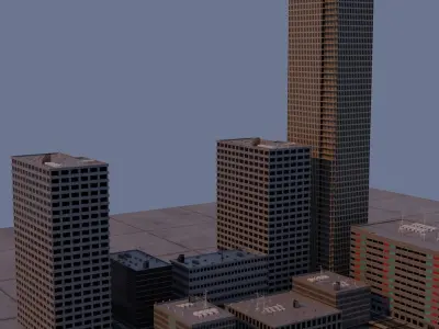 modular city asset pack Free low-poly 3D model