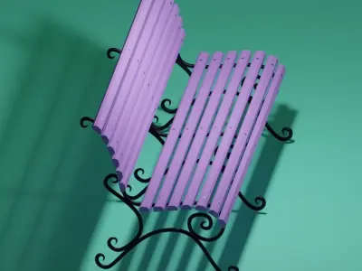 Garden Bench 3D model