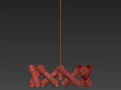 Chandelier hanging lamp 3D model
