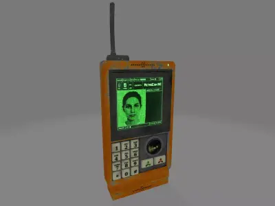 80s Sci Fi Cell Phone Low-poly 3D model