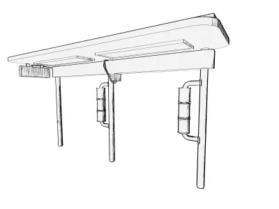 Bus stop 3D model 5