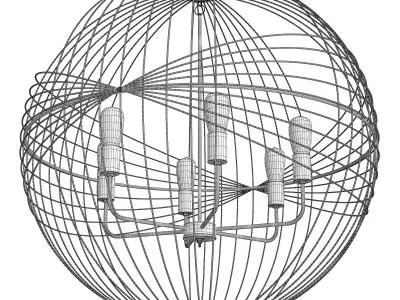 GLOBE BINDING CHANDELIER Low-poly 3D model