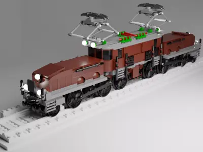 A train lego christmas Free 3D model