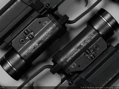 TLR-1s Tactical Light Accessory -  Game Ready - PBR - Low Poly Low-poly 3D model