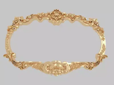 Classic frame of luxurious gold interior inlaid gold leaf CNC Texture